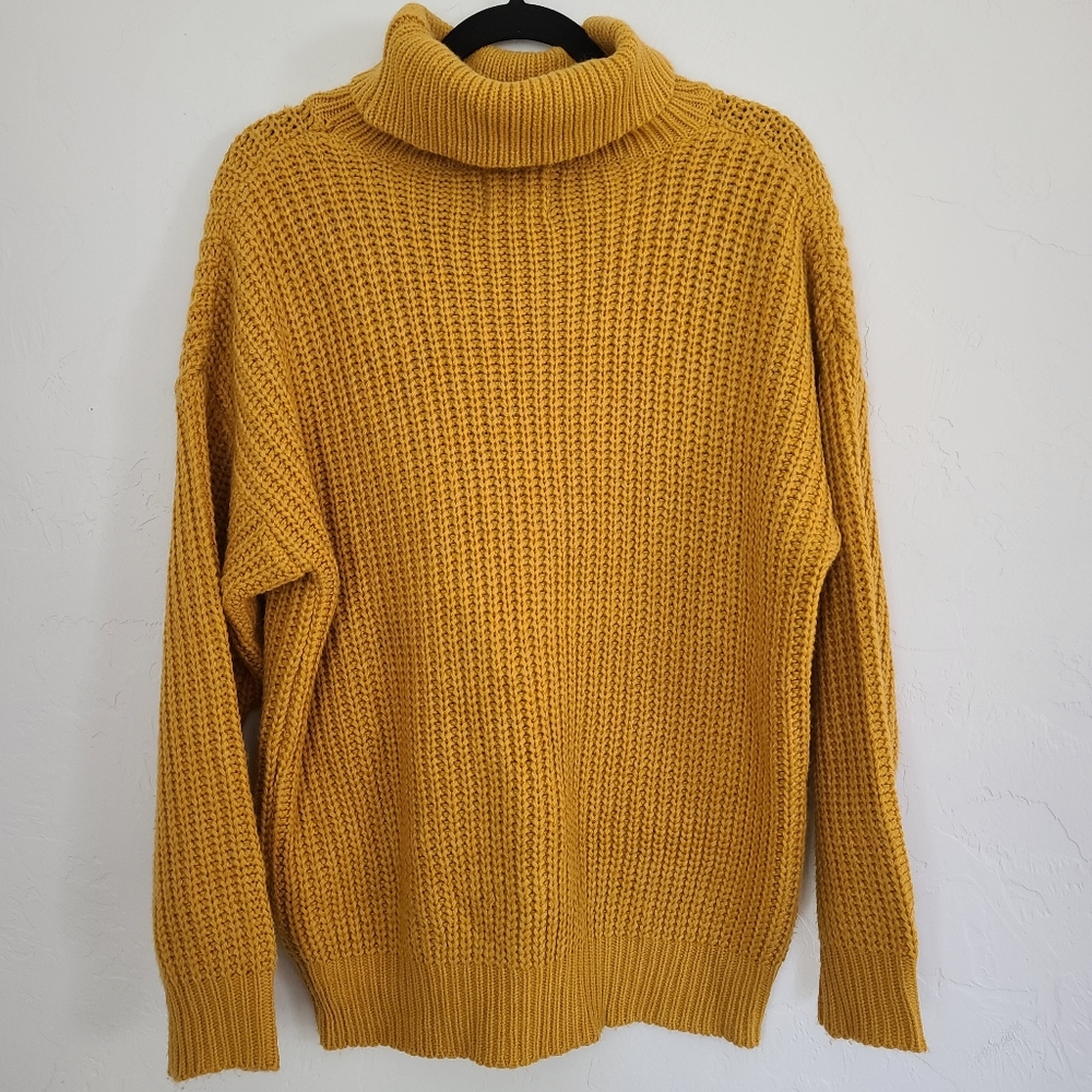 Yellow nit sweater shirt fits M and L